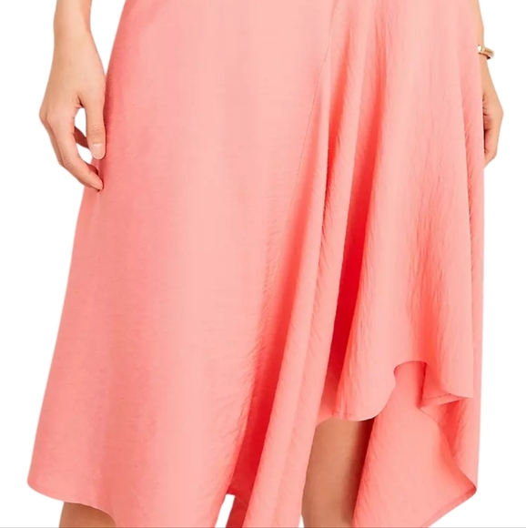 ANN TAYLOR Asymmetric Hem Flare Sleeveless Midi Dress - Picture 3 of 12
